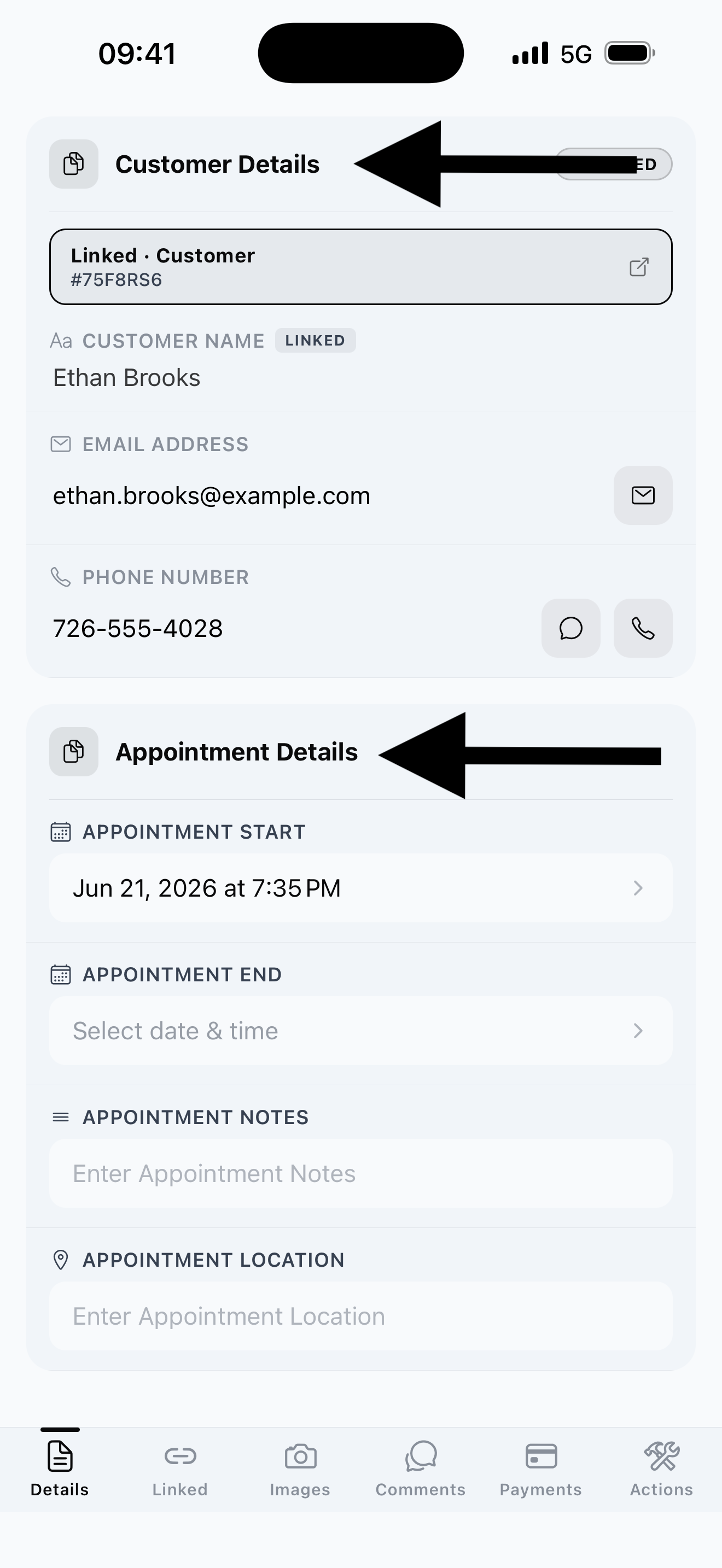 Form builder screen